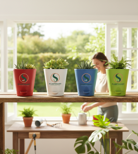 Plastic self watering planter pot| Plantshant